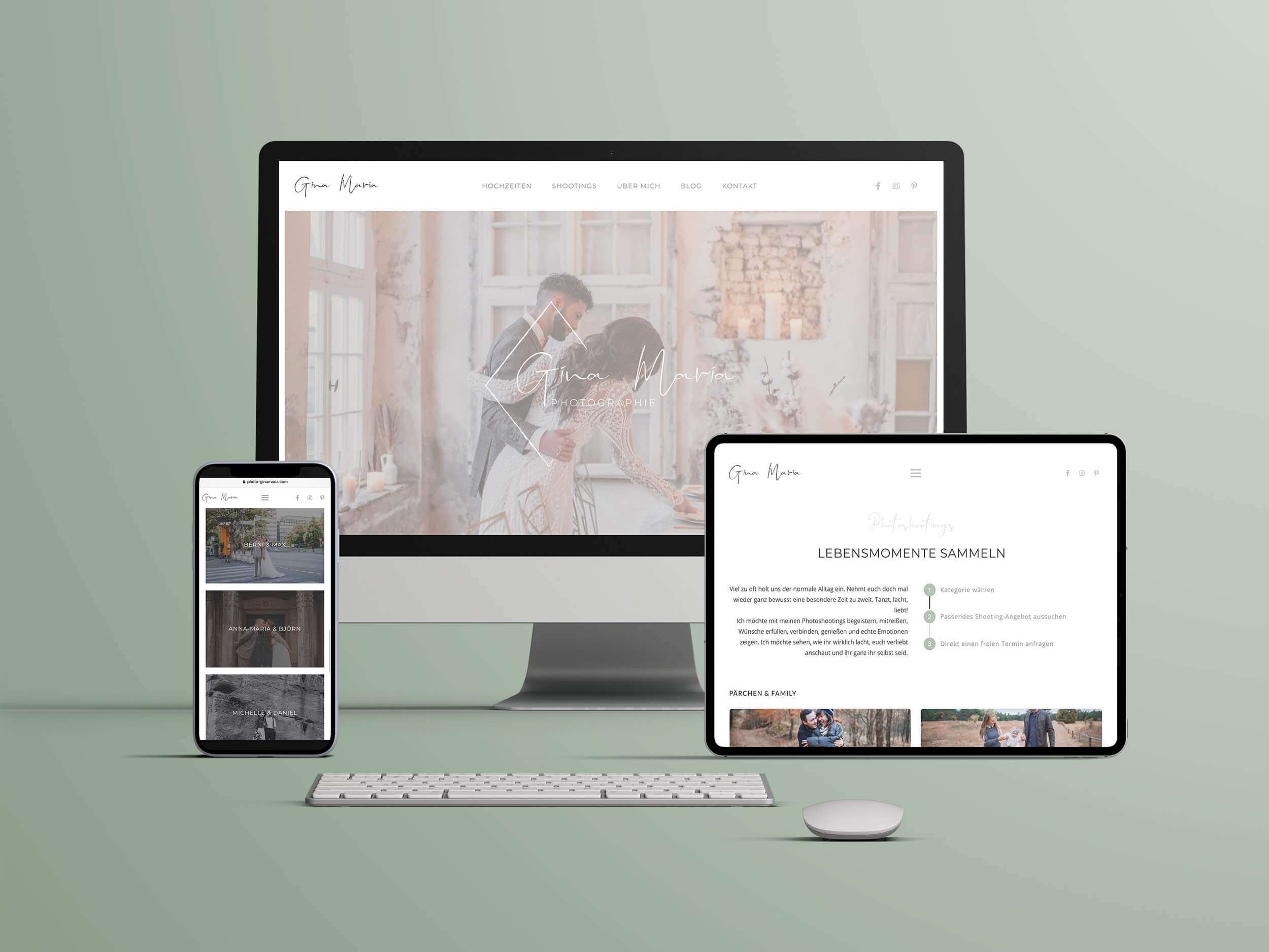 Gina Maria Photographie Website für Fotografen