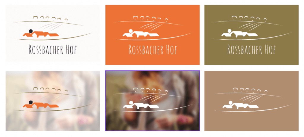 Design Logo Varianten Rossbacher Hof