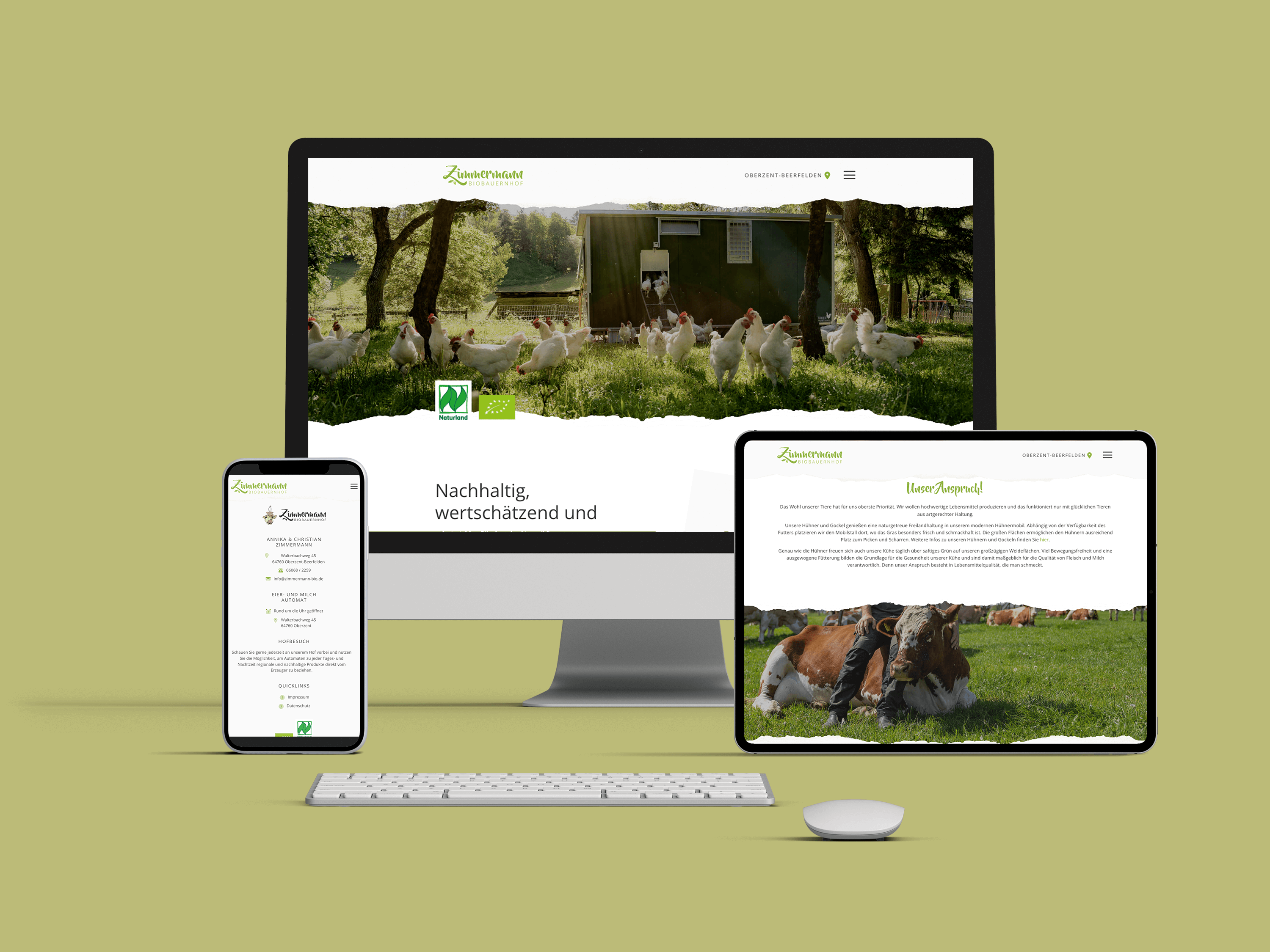 Starts Design Bauernhof Website