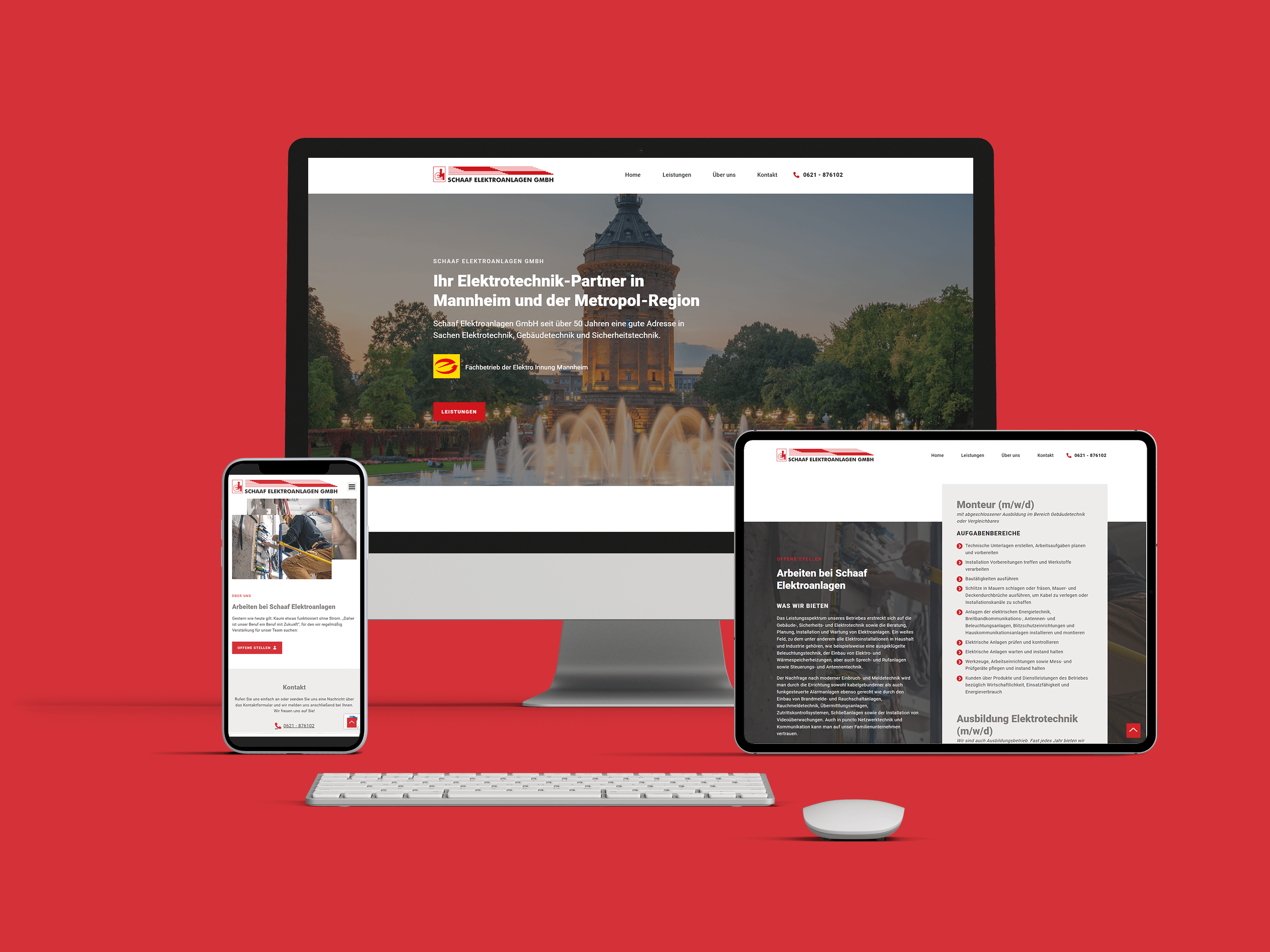 Schaaf Elektro Website für handwerker